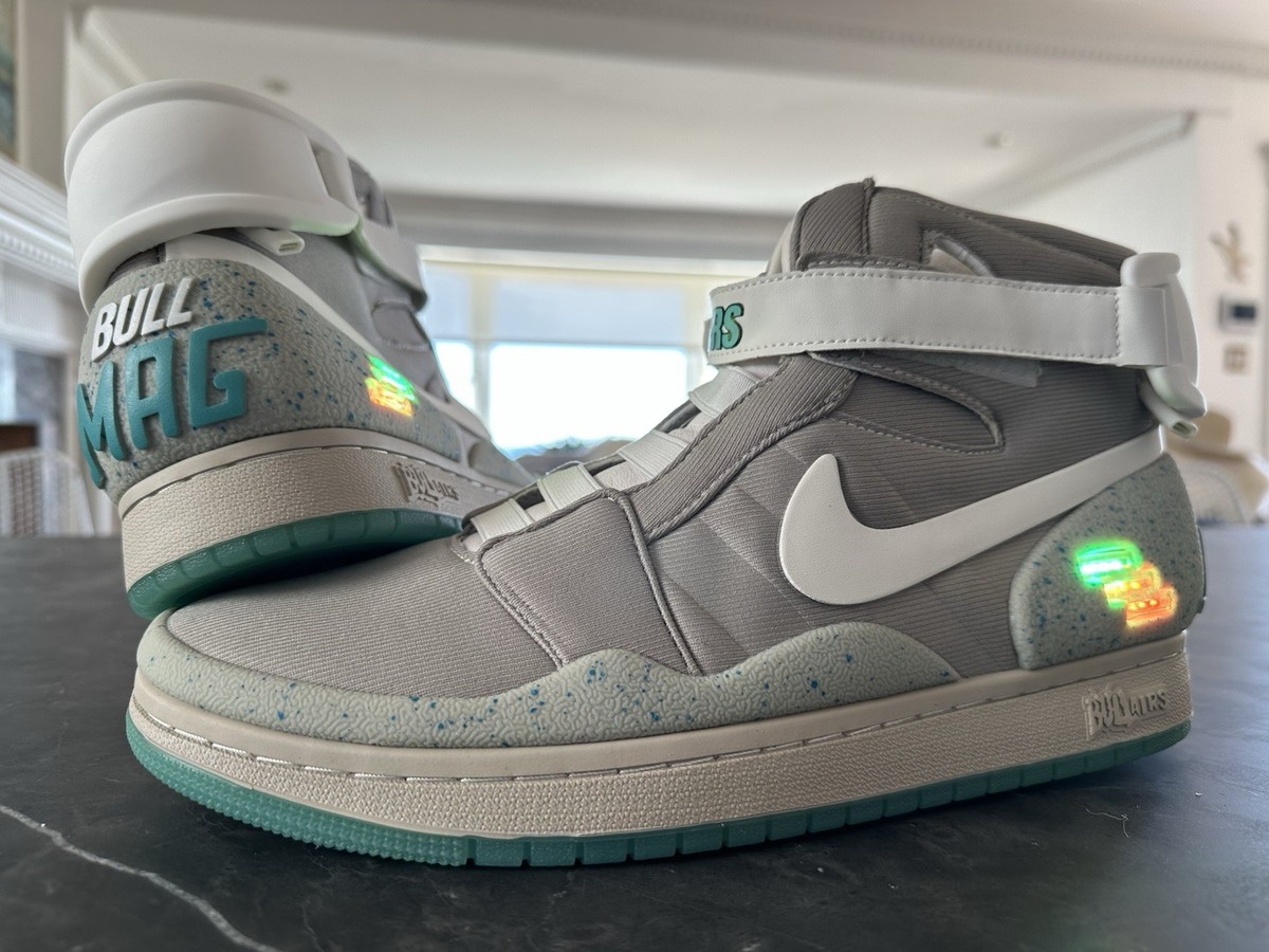 DS Sz 12 Bull Airs Customs Nike Air Jordan MAG Light Up Back To