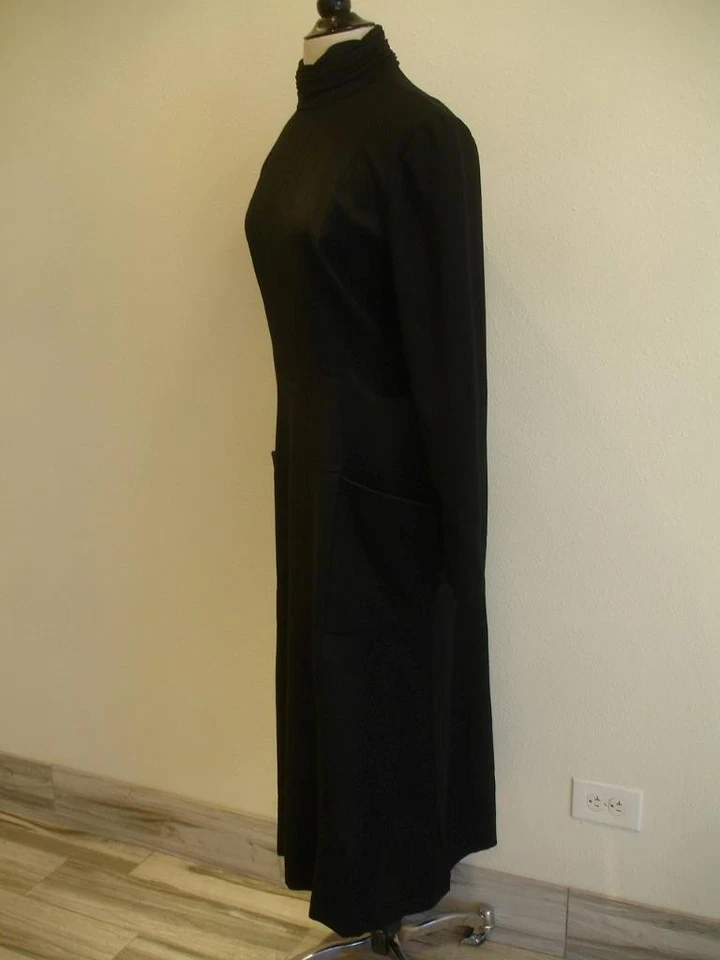 Vestido Christian Dior para mujer M L CD de Robes Du Jour LBD negro de colección años 80 Foto 2 de 4