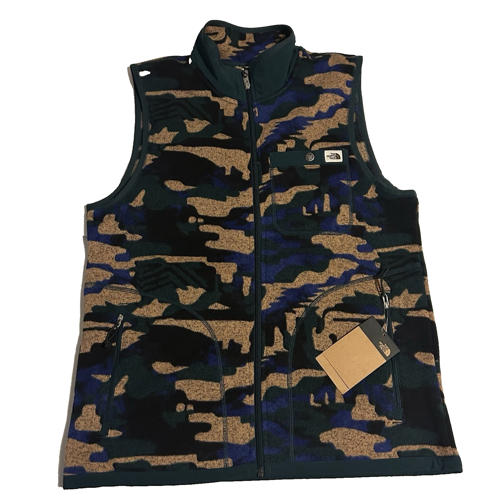 The North Face Vest Classic Mens Fleece Vest Medium Camo Green
