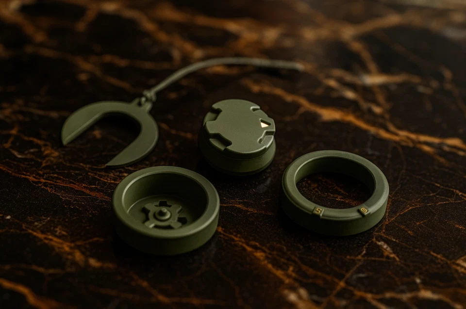 INERT M14 "Toepopper" Anti-Personnel Land Mine 1:1 Size Plastic Replica - Image 2 of 4