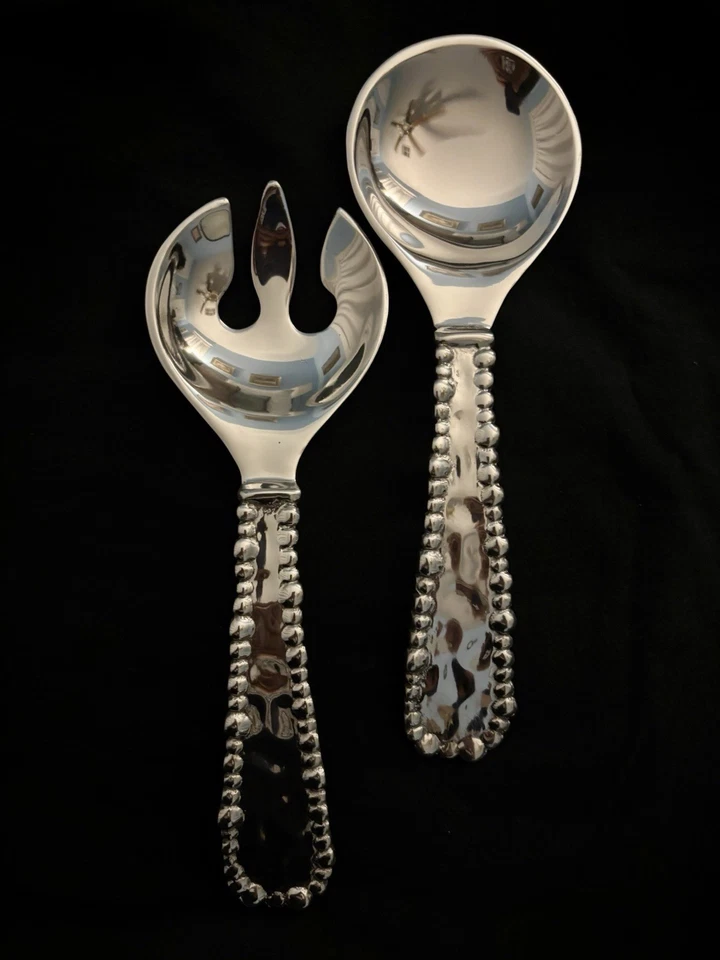 Servidores de ensalada Beatriz Ball New Orleans orgánicos de perlas nuevos sin caja Foto 4 de 4