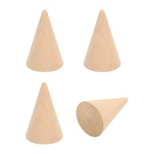 Holzkegel f&uuml;r 4 Ringe 50x35mm holzfarben