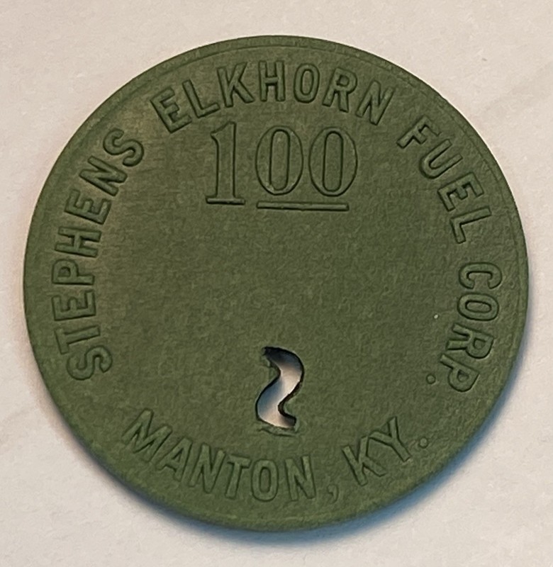 Manton, KY Kentucky Coal Scrip Token - Stephens Elkhorn Fuel Corp. - $1.00