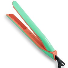 Flat Iron Hair Straightener Curler 2-in-1 Ceramic Floating Plates Dual Voltage