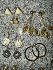 Earring Estate Lot. Sterling & Gold Tone Mixed Styles Handmade Boho Casual Prep — photo 6