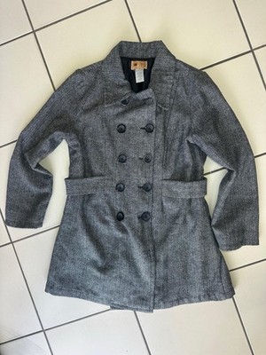 Needle & Thread Gray Double-Breasted Trench Coat. Size L