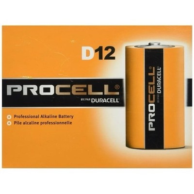 DURACELL New Mega Size Package D12 PROCELL Professional Alkaline Battery 24