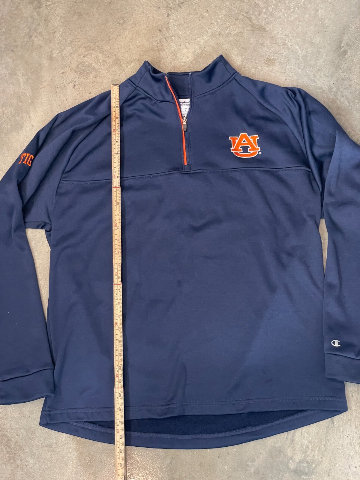 Champion Auburn Tigers 1/4 Zip Jacket Mens L Navy Fleece Lined Logo Embroidered thumbnail 10