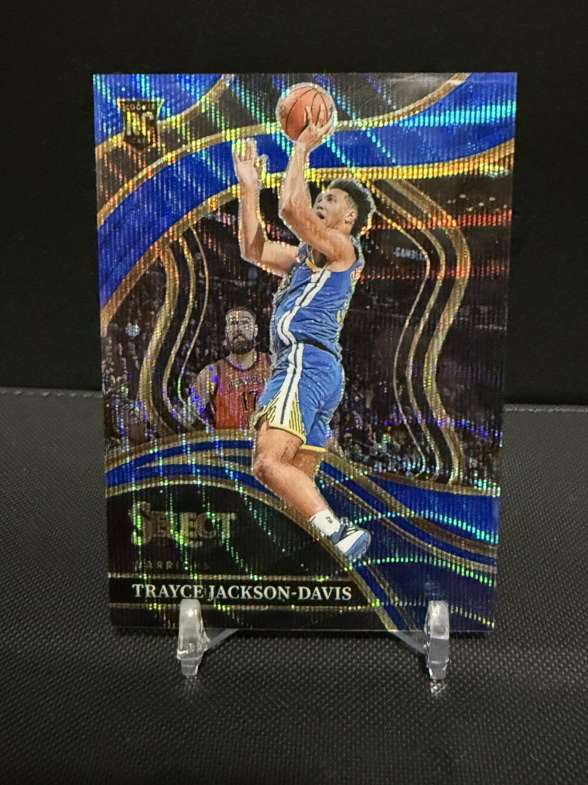2023-24 Panini Select Trayce Jackson Davis RC #278 Courtside Blue Wave Prizm /75