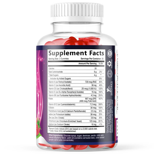 Men's Multivitamin Gummies - Daily Immune Support with Vitamins & Minerals
