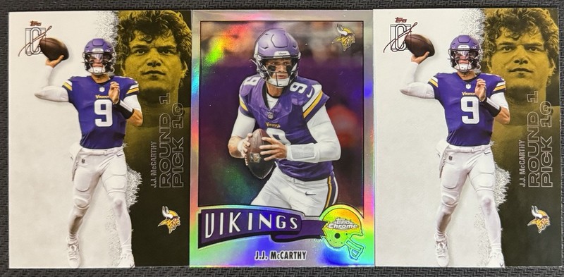 2025 NFL Topps Chrome/Signature - JJ McCarthy QB MIN “1975 Variation” Lot💎🔥