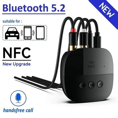 Bluetooth 5.2 Transmitter Empfänger Sender Receiver Stereo Audio AUX Adapter NFC