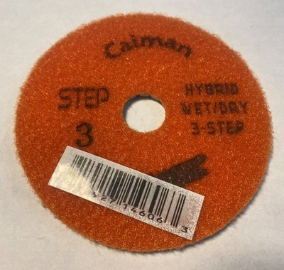 Caiman 14606 4'' Wet/Dry Polishing Pad Hybrid 3-Step Step 3 Orange