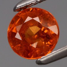 0.98Ct.Best Color! Natural Fanta Orange Namibian Spessartite Garnet Round 5.4mm.
