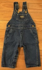 Vintage 80s OshKosh B'Gosh Denim Overalls 100 Cotton 6/9 Months Made in USA