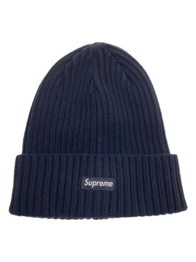 Supreme petite boîte logo bonnet tricot coton libre noir couleur unie AEt46