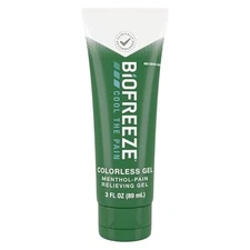 Biofreeze Menthol Pain Relieving Gel Colorless Gel 3 FL OZ Tube For Pain...