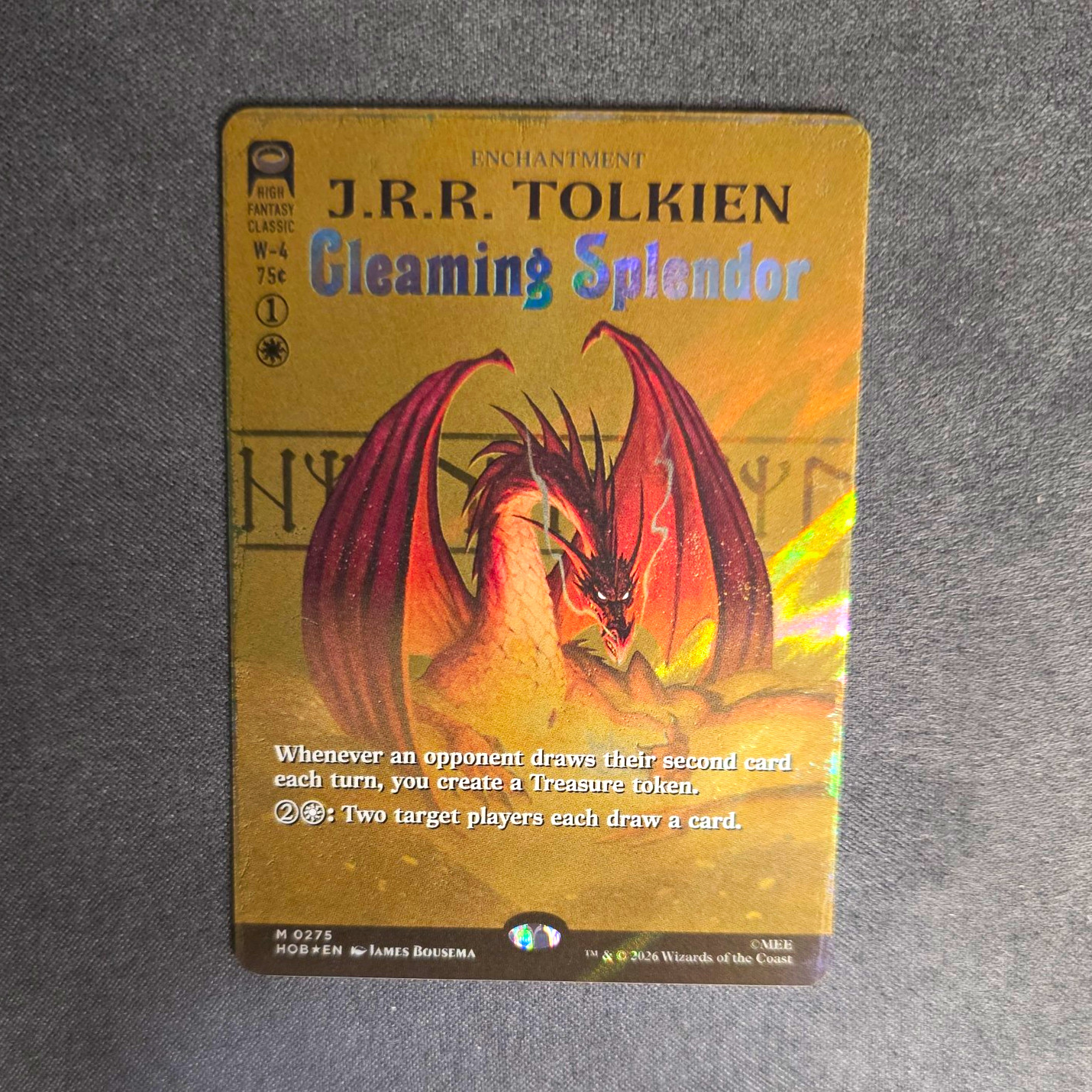 MTG Gleaming Splendor The Hobbit Borderless Foil Mythic SURGE FOIL #239