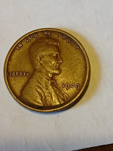 1909 VDB LINCOLN CENT, HIGH GRADE PENNY COIN IN VERY GOOD TO FINE CONDITION