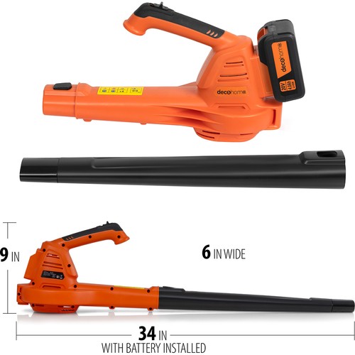 Deco Home 20V Cordless Electric Leaf Blower, 150 MPH, No-Load 13,000 RPM, 3 LBS - Picture 5 of 12