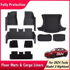 Floor Mats with Door Sill Protector Floor Liners Front Rear Cargo Liner Seatback