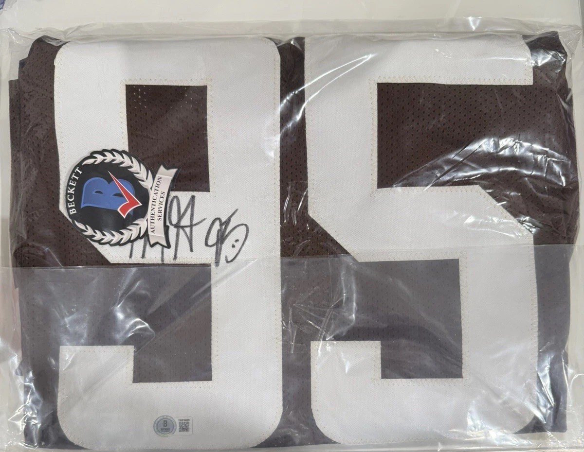 Myles Garrett Autographed Signed Cleveland Browns Replica Jersey Beckett Authentic 