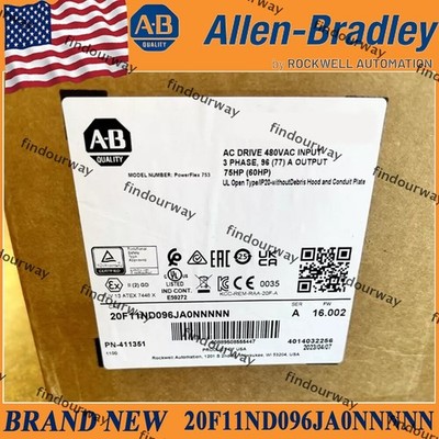 New NEW PLC 20F11ND096JA0NNNNN PowerFlex 753 AC Drive Free Shipping