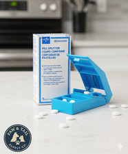 Medline Pill Splitter Cutter Crusher Accurate Dose Divider with Storage