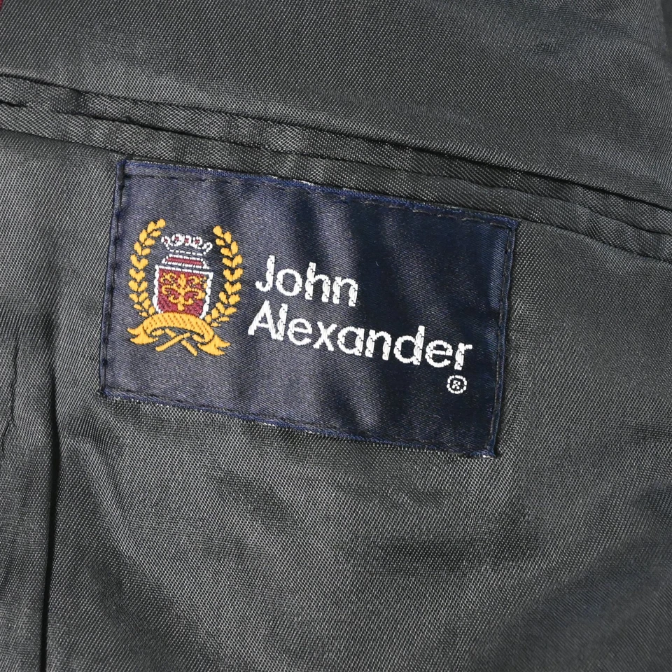 Traje De Colección John Alexander 48L 38x30 Gris Rayas Lana Hecho en EE. UU. 2 Pantalones Para Hombre Foto 4 de 4