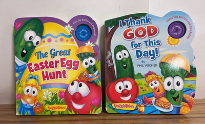 VeggieTales - Easter Egg Hunt & I thank God for the Day Board books w/music
