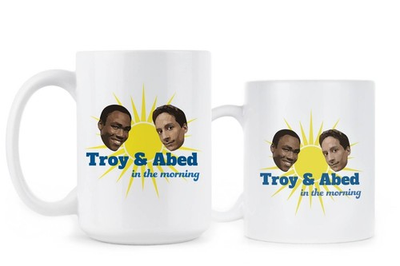 #ad Troy and Abed in the Morning Community Mug Greendale $17.99