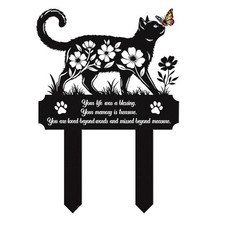 Cat Grave Markers for Yard Outdoor Pet Memorial Stones and Plaques