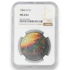 1884-O* $1 MORGAN US MINT 90% SILVER DOLLAR COIN NGC GRADED EYE APPEAL MS63 STAR
