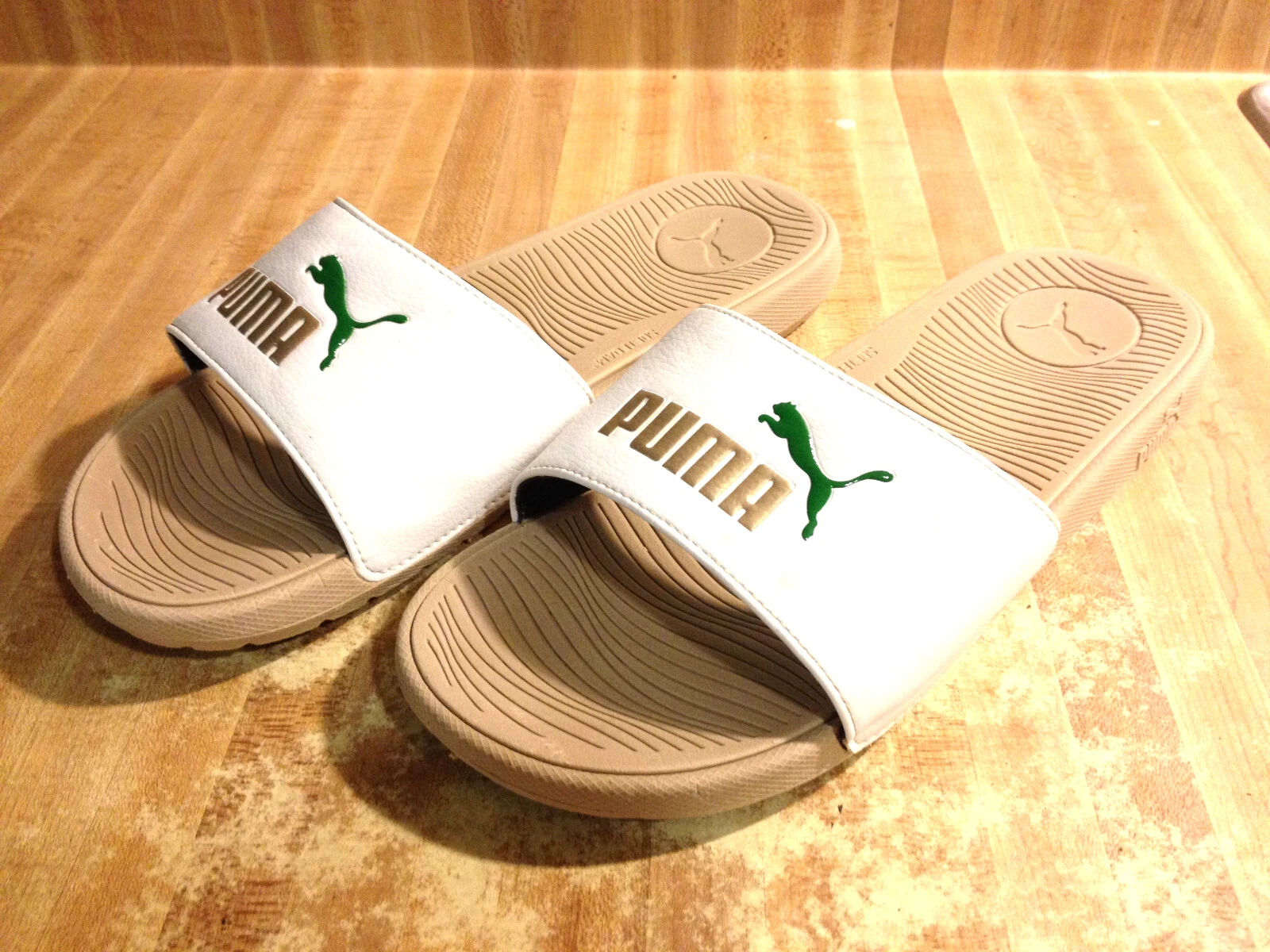 Sandali da piscina PUMA donna 10M Cool Cat 2.0 bianco beige verde oro slip on