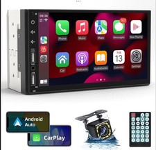 Leadfan Double Din Car Stereo Radio Support Apple Carplay Android Auto, 7inch   