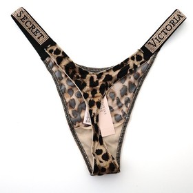 4 Victoria's Secret Very Sexy Satin Logo Shine Strap Thong Panty LOT M / L / XL