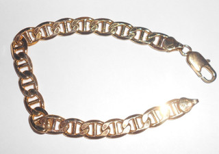 Mens' Bracelet 'XP' Extra Gold Plated over a Base Metal; Length 195cm/8"