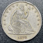 1876 Seated Liberty Half Dollar 50C VF Very Fine Details