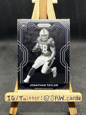 2020 Panini Prizm No. 332 Jonathan Taylor SP Black And White Rookie Variation
