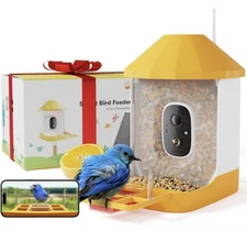 Smart Bird Feeder with Camera, AI Identify Birds Species, Capture Solar Powered