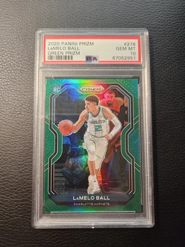 2020 Panini Prizm Lamelo Ball Rookie RC #278 PSA 10 Green Prizm  Hornets