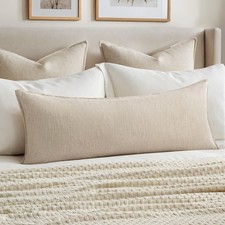 MIULEE Decorative Long Lumbar Throw Pillow Cover for Bed 14x36