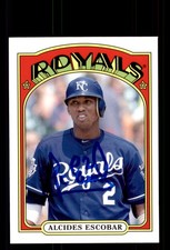 Signed Baseball Card Auto Alcides Escobar 2013 Topps Archives #49 KC Royals