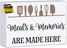 Dining Room Wooden Decor Simple Kitchen Signs Desk Decor for Table Shelf Housewa