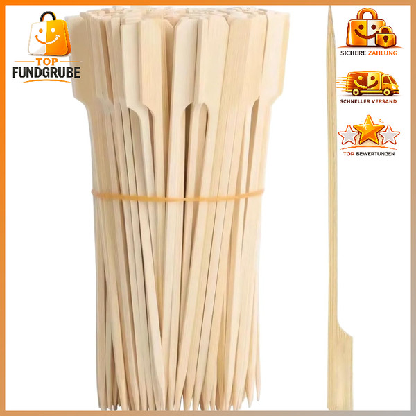 GrillspießE Holz 12Cm 100Er BambusstäBe SchaschlikspießE Fingerfood HolzspießE-image