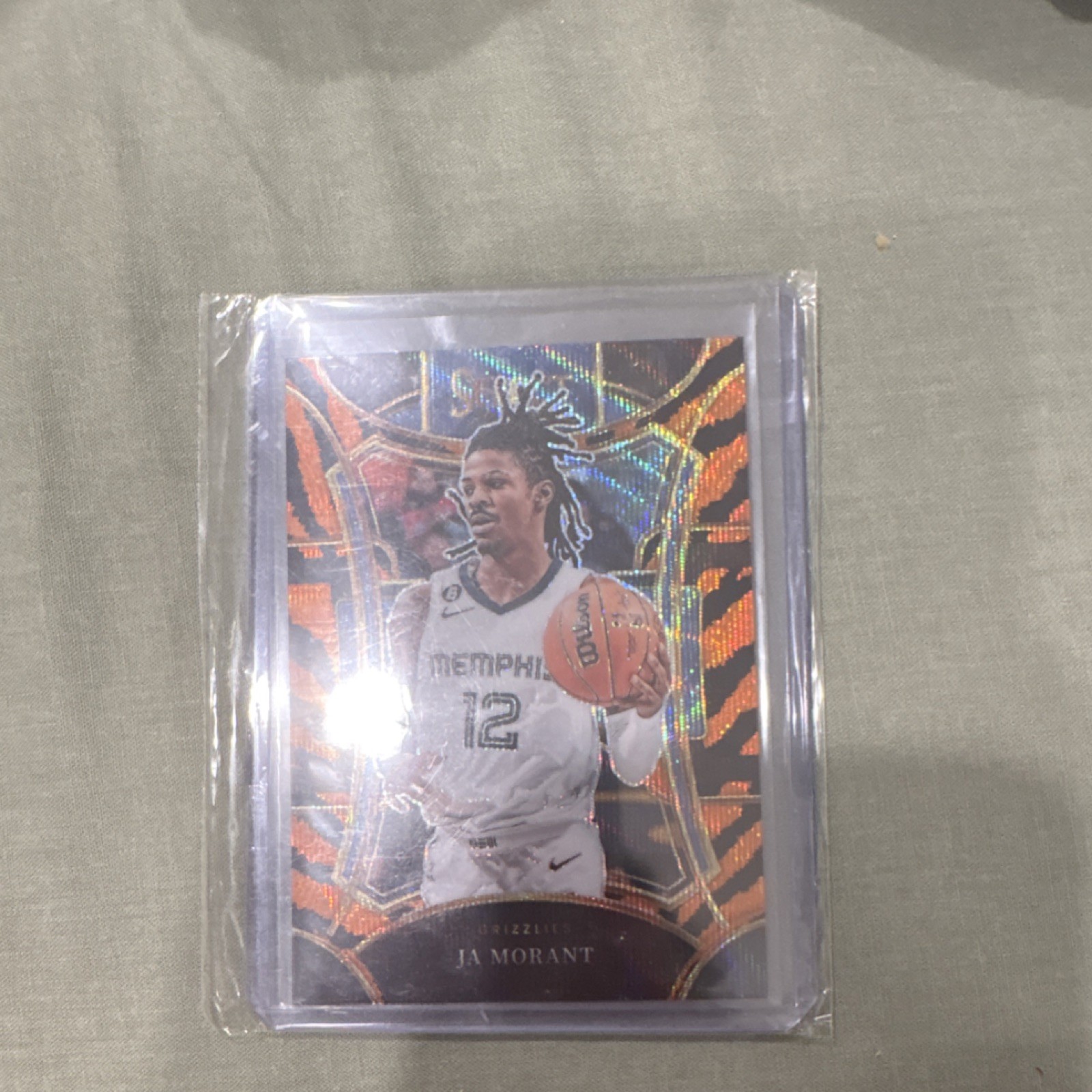 2023-24 Panini Select Ja Morant #336 Tiger Stripes Prizm Mezzanine