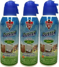 Falcon Dust-Off Compressed Gas Duster for Electronics Devices, 12 oz Cans 3 Pack