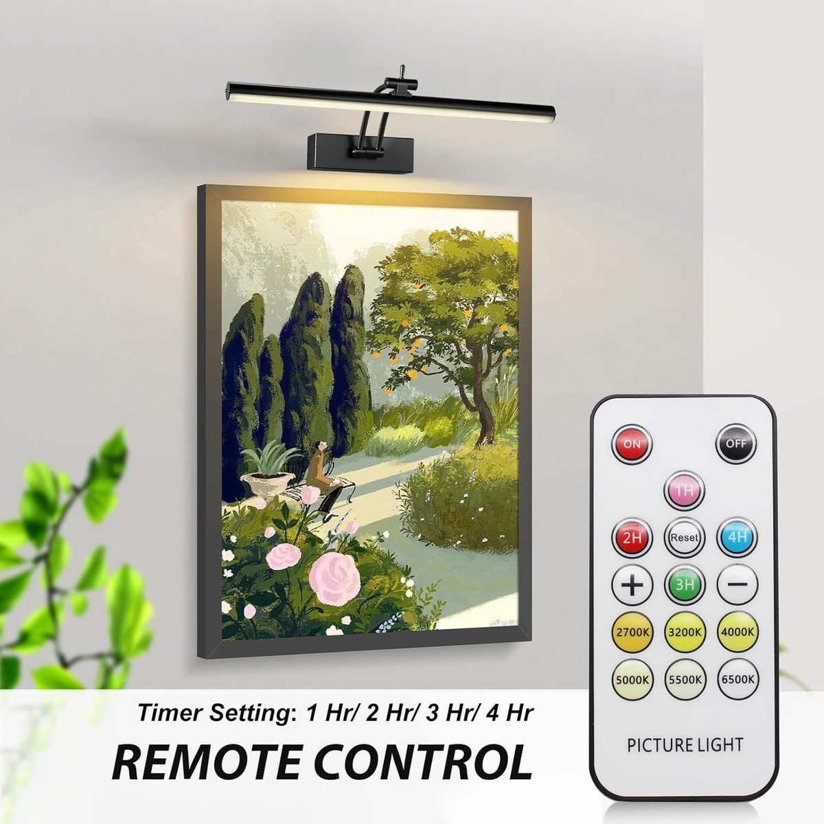 2 Pack Picture Lights for Wall Battery Operated, 12 inch Wireless 