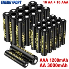 32PCS Combo AA AAA Lithium Batteries 3000/1200mAh Non-rechargeable Long Lasting