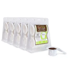Ez-Cup 2.0 Disposable Paper Filters with Patented Lid Design for Reusable Coffee